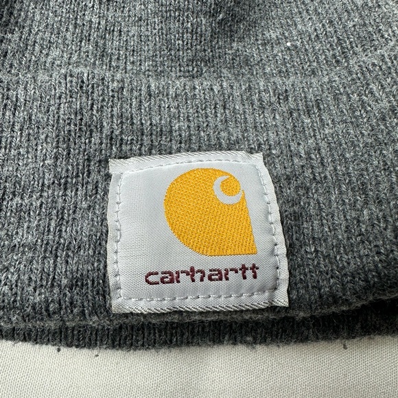 Carhartt Adult Gray Beanie RN 14806 Made In USA hat cap one size 2 Together - Picture 1 of 7